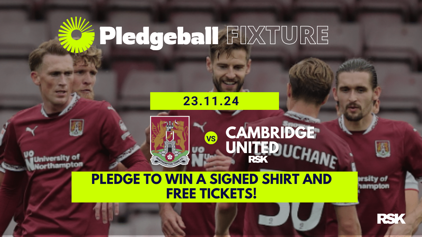 The excitement builds as Northampton Town and FSA Climate Action Award shortlisters NTFC Community Trust gear up for their second Pledgeball fixture against Cambridge United on November 23rd.